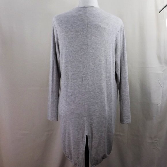 cupcakes & cashmere Grey Haze Viscose Wrap w Tux Tails Cape Wrap Jacket Coat M - Picture 11 of 16